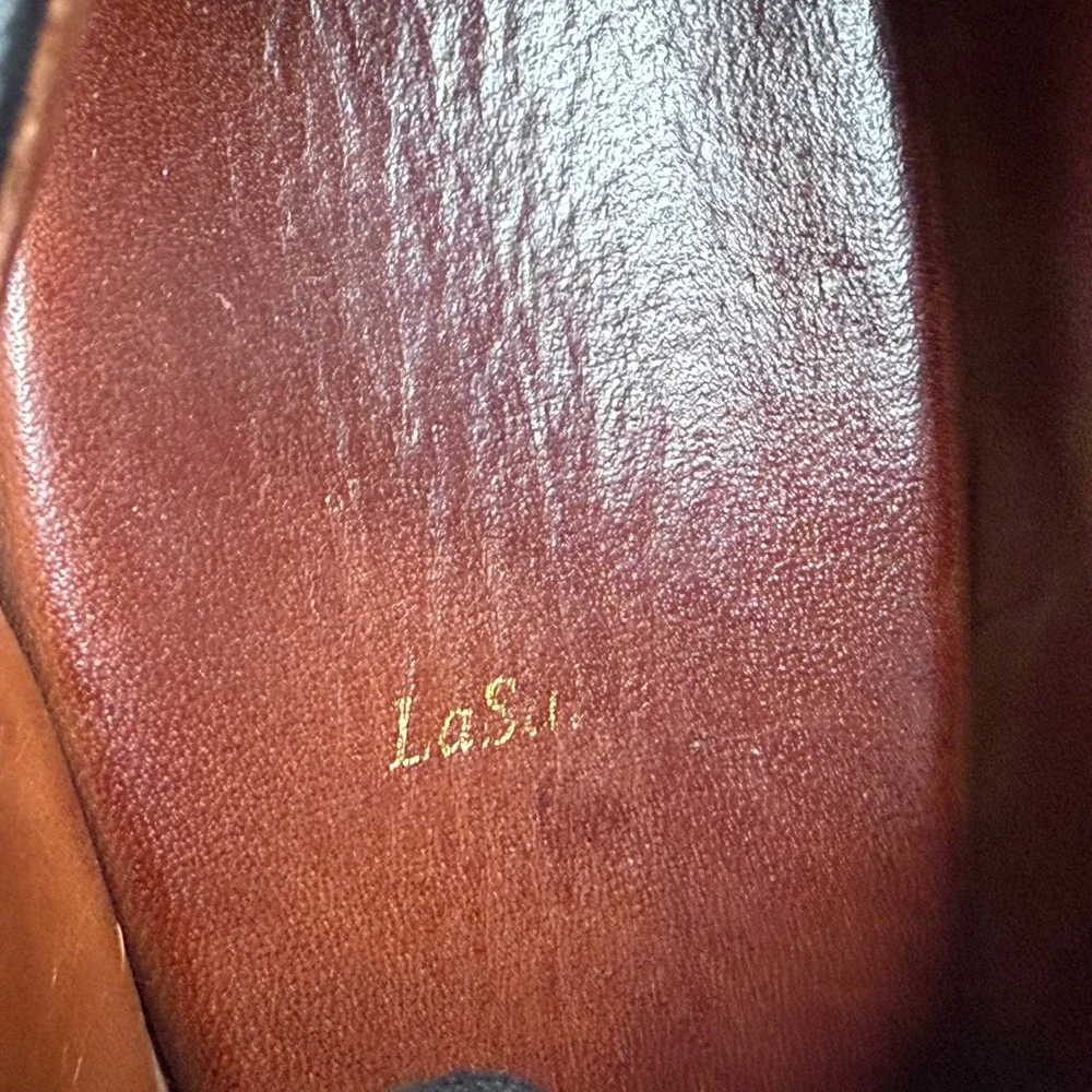 Allen Edmonds LaSalle Shoes Mens 10 3E Extra Wide Black Derby Leather Split Toe